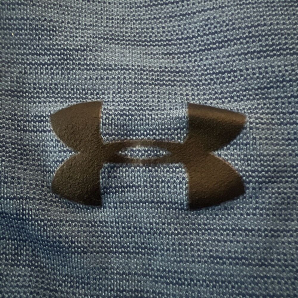 Under Armour Shirt Mens Medium Heather Blue Loose Fit Casual Workout Athleisure - Picture 4 of 6